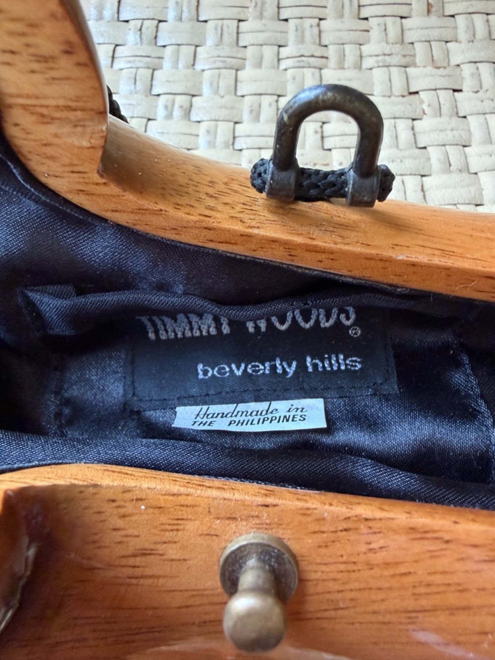 Wooden Dachshund Purse Tim Woods of Beverly Hills Rare - Picture 8 of 10